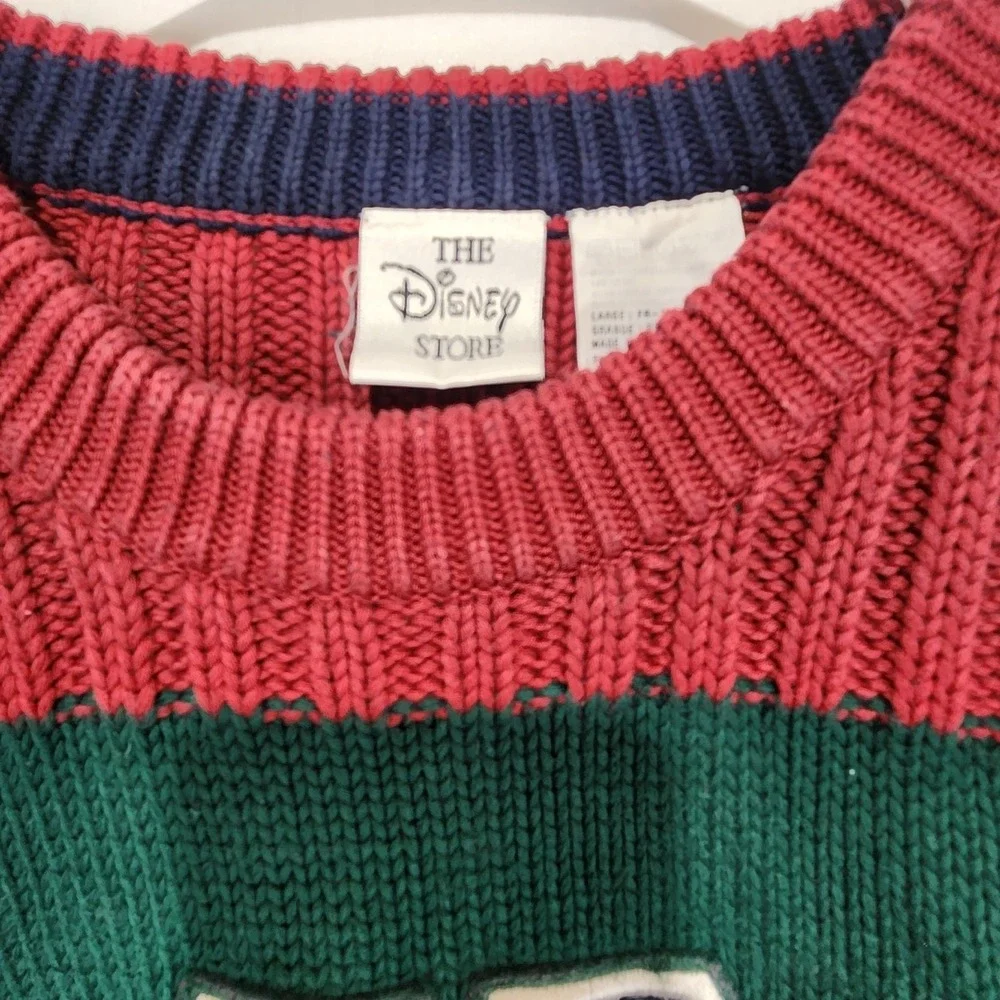 Mickey Mouse Disney Store Men's Knit Sweater Stripe Multicolor Size L - Picture 5 of 10